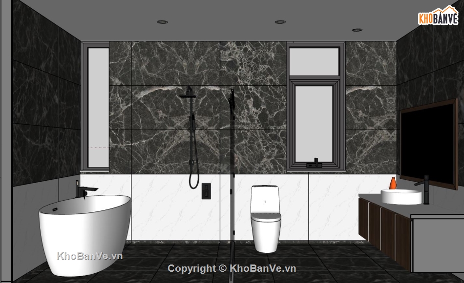 mẫu nhà vệ sinh,sketchup nội thất nhà vệ sinh,model su nhà vệ sinh