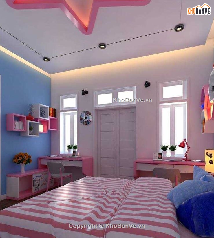 Phòng ngủ model su,file su phòng ngủ,phòng ngủ file sketchup,model sketchup phòng ngủ