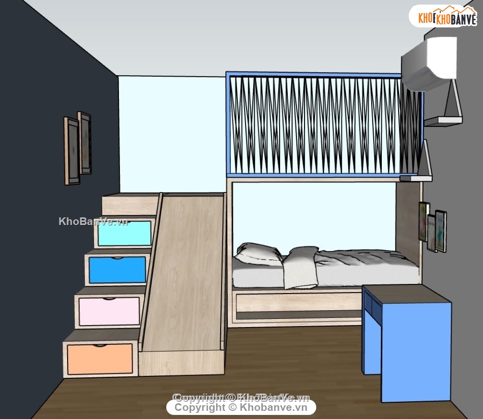 Nội thất phòng ngủ sketchup,model phòng ngủ sketchup,phòng ngủ sketchup,phòng ngủ model sketchup