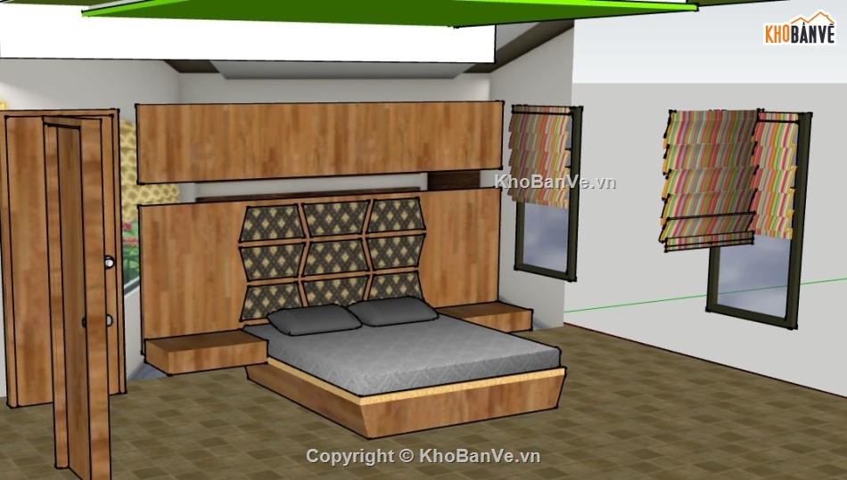 model phòng ngủ hiện đại,Nội thất phòng ngủ sketchup,phòng ngủ sketchup,phòng ngủ model sketchup,file su phòng ngủ