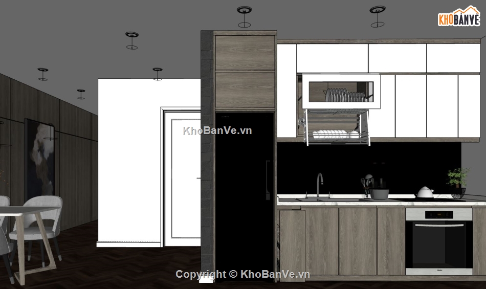 Nội thất chung cư file su,chung cư sketchup,Nội thất file sketchup,Nội thất chung cư file 3dmax