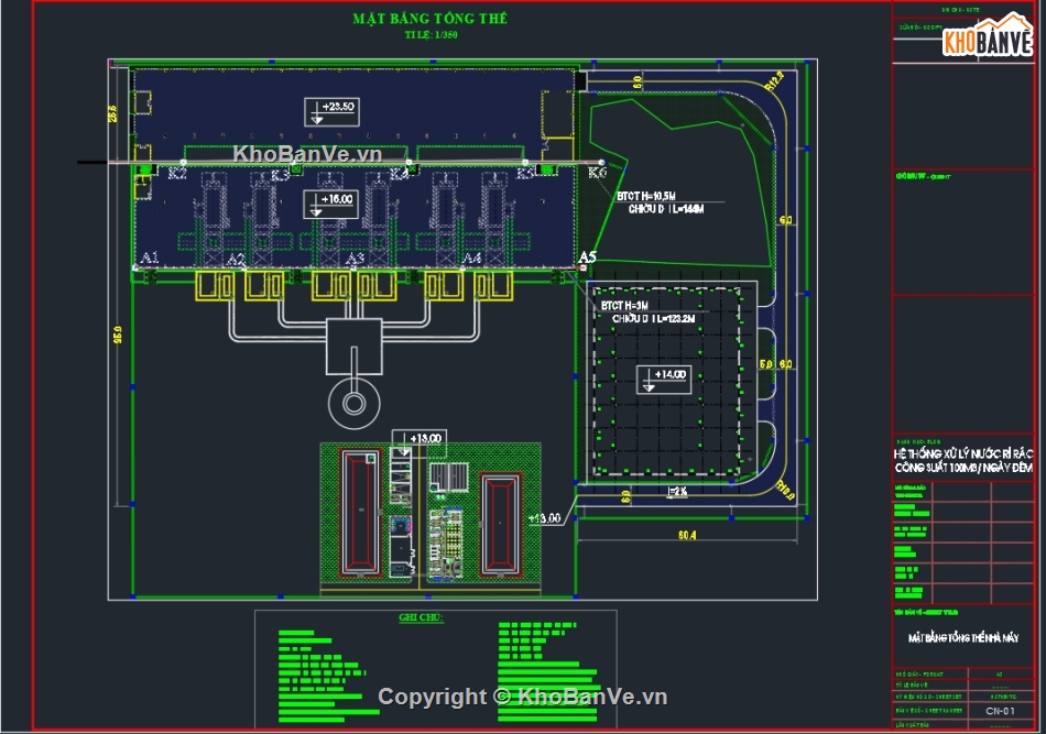 xử lý nước thải rỉ rác,nước thải bãi rác,bản vẽ trạm xử lý nước thải rỉ rác,xử lý nước thải amoni cao,thiết kế bãi rác,bản vẽ bãi rác