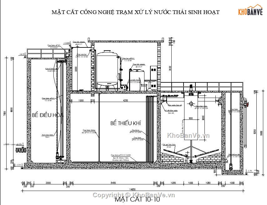 nước thải sinh hoạt 280m3,nước thải tòa nhà,xử lý nước thải sinh hoạt,công nghệ vi sinh