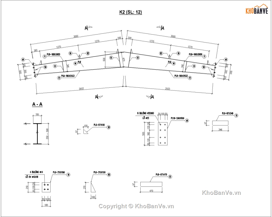 kết cấu thép,Nhà xưởng 20x30m,Nhà xưởng thép,kết cấu,full kiến trúc,thép