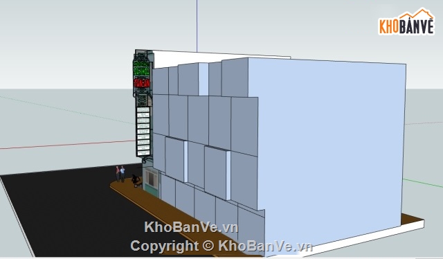 Phòng khám Sketchup,Sketchup phòng khám Đa khoa,phòng khám đa khoa sketchup,Phối cảnh phòng khám đa khoa