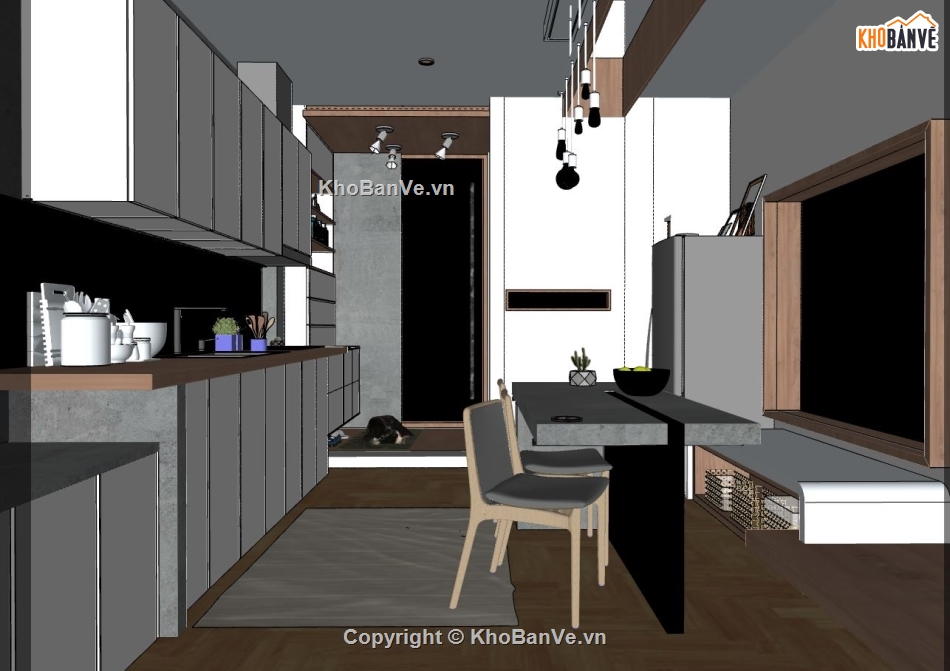 Phòng bếp file sketchup,phòng bếp model su,file sketchup phòng bếp,phòng bếp file su,model su phòng bếp