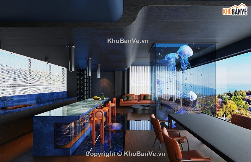 phòng khách đẹp,phòng bếp sketchup,sketchup phòng khách,khách bếp đẹp