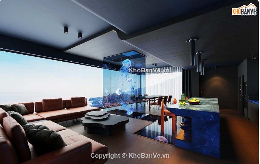 phòng khách đẹp,phòng bếp sketchup,sketchup phòng khách,khách bếp đẹp