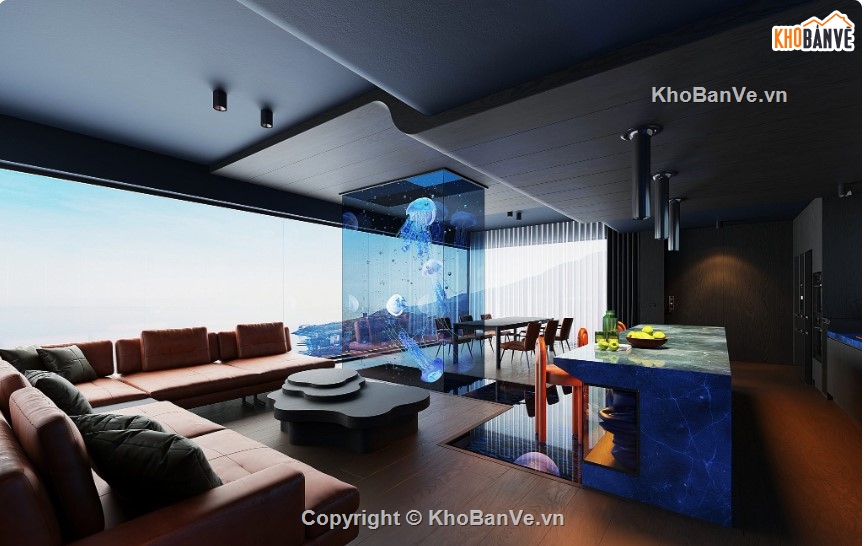 phòng khách đẹp,phòng bếp sketchup,sketchup phòng khách,khách bếp đẹp