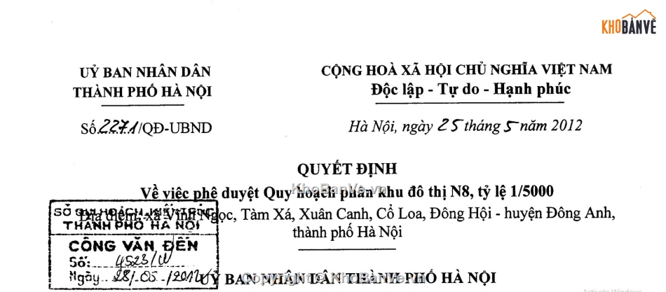 Quy hoạch phân khu Hà Nội,phân khu đô thị N8,quy hoạch khu đô thị