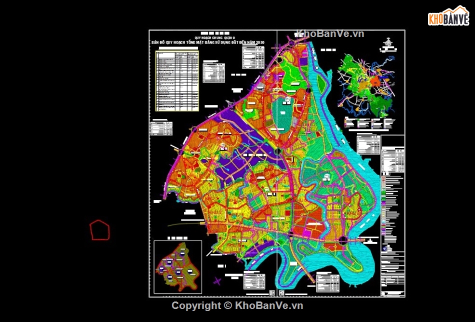 bản vẽ quy hoạch,Quy hoạch phân khu quận 9,quy hoạch đất