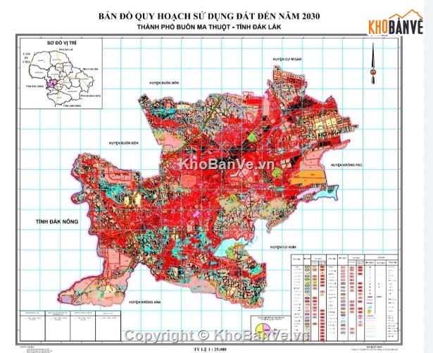 sử dụng đất,Quy hoạch sử dụng đất 2030,Buôn Ma Thuột tỉnh ĐẮK NÔNG