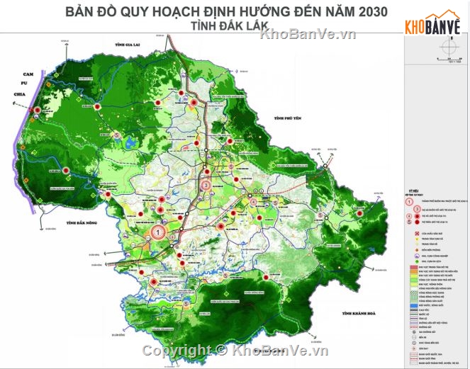 Quy hoạch sử dụng đất 2030,sử dụng đất Krong Búk,Krong Búk tỉnh ĐẮK NÔNG