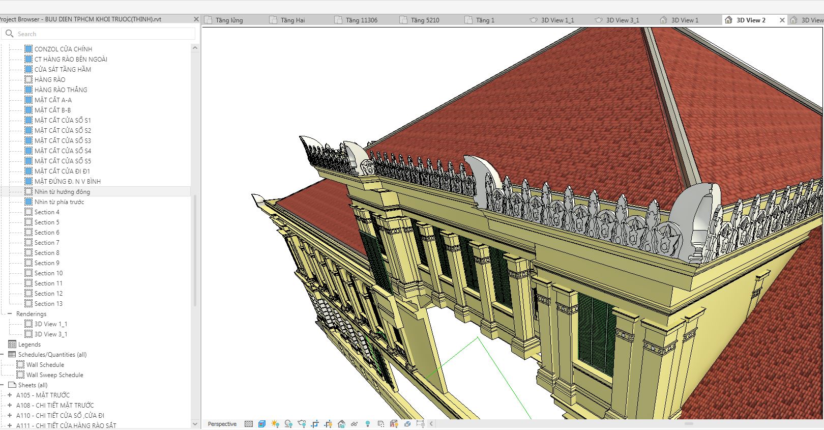 Revit bưu điện,trung tâm bưu điện,file bản vẽ bưu điện,kiến trúc bưu điện,thiết kế bưu điện revit