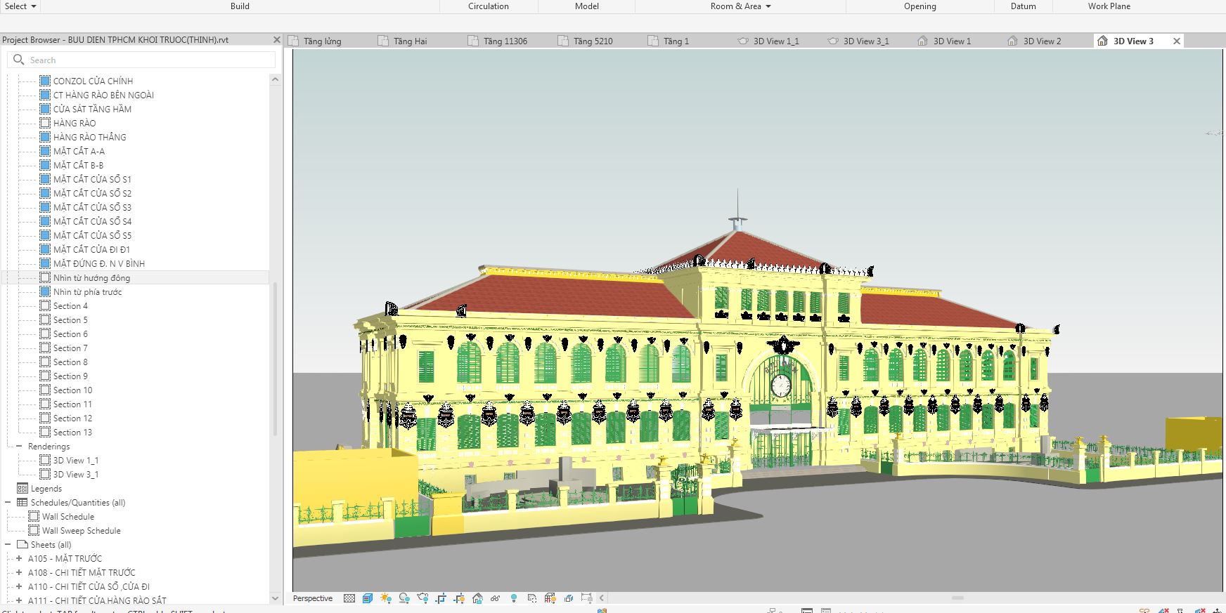 Revit bưu điện,trung tâm bưu điện,file bản vẽ bưu điện,kiến trúc bưu điện,thiết kế bưu điện revit