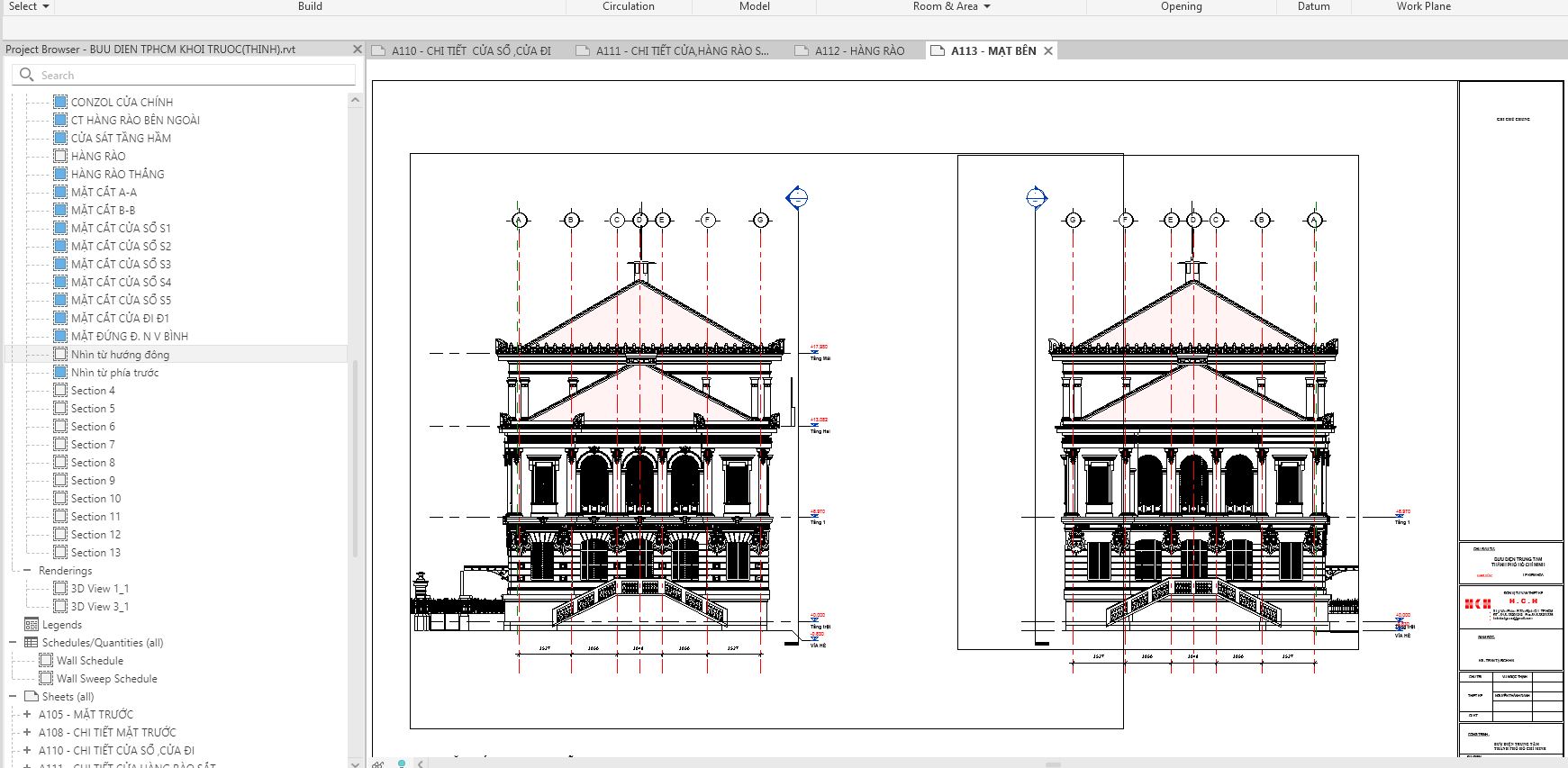 Revit bưu điện,trung tâm bưu điện,file bản vẽ bưu điện,kiến trúc bưu điện,thiết kế bưu điện revit