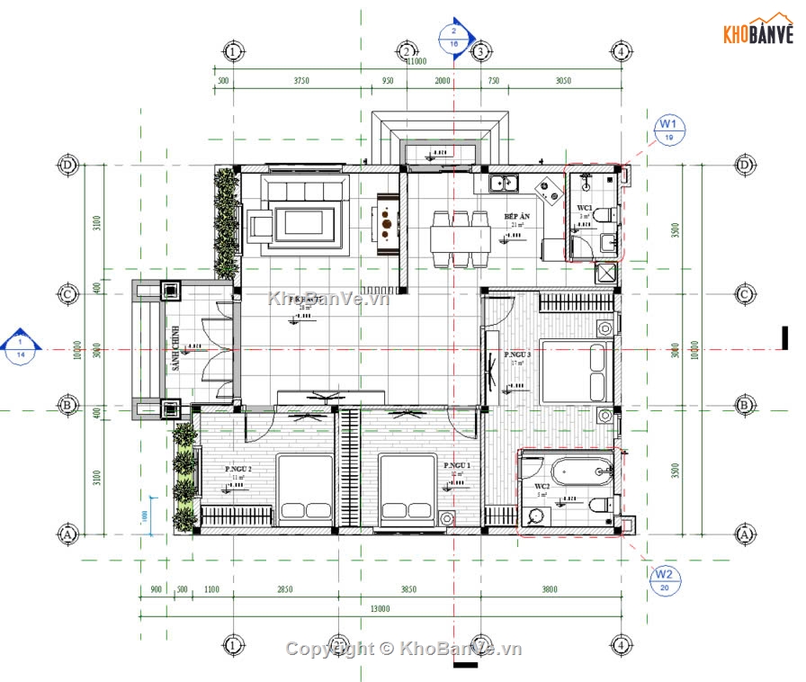 kiến trúc nhà mái thái,Nhà mái thái đẹp,File revit nhà,revit full,Revit đầy đủ nhà mái thái