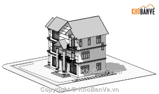 biệt thự 3 tầng,Biệt thự,revit biệt thự 3 tầng,file revit biệt thự 3 tầng