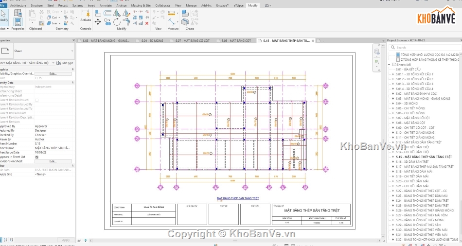 nhà cấp 4 nông thôn,mẫu nhà cấp 4 nông thôn,file revit nhà cấp 4