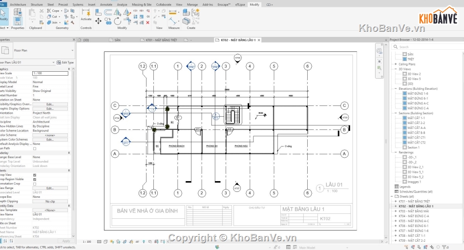 revit nhà phố,nhà phố 2 tầng revit,kiến trúc nhà phố  2 tầng