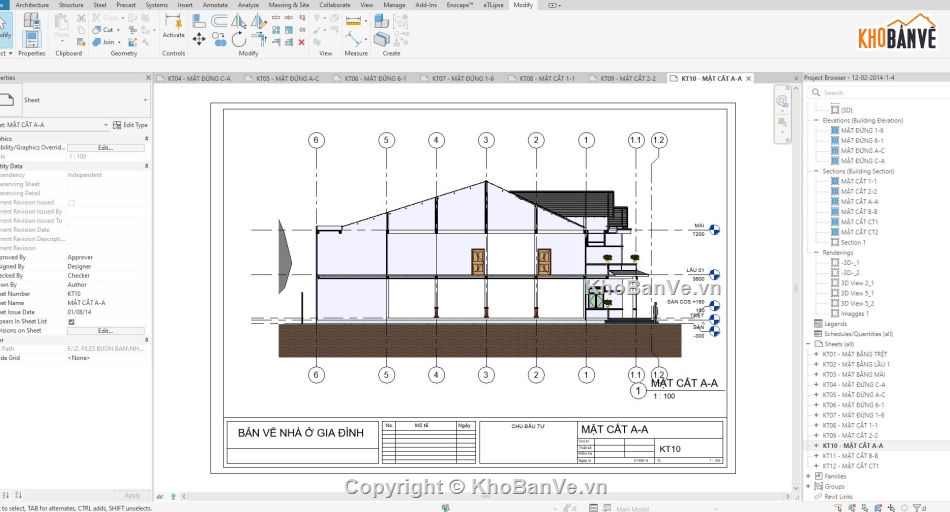 revit nhà phố,nhà phố 2 tầng revit,kiến trúc nhà phố  2 tầng