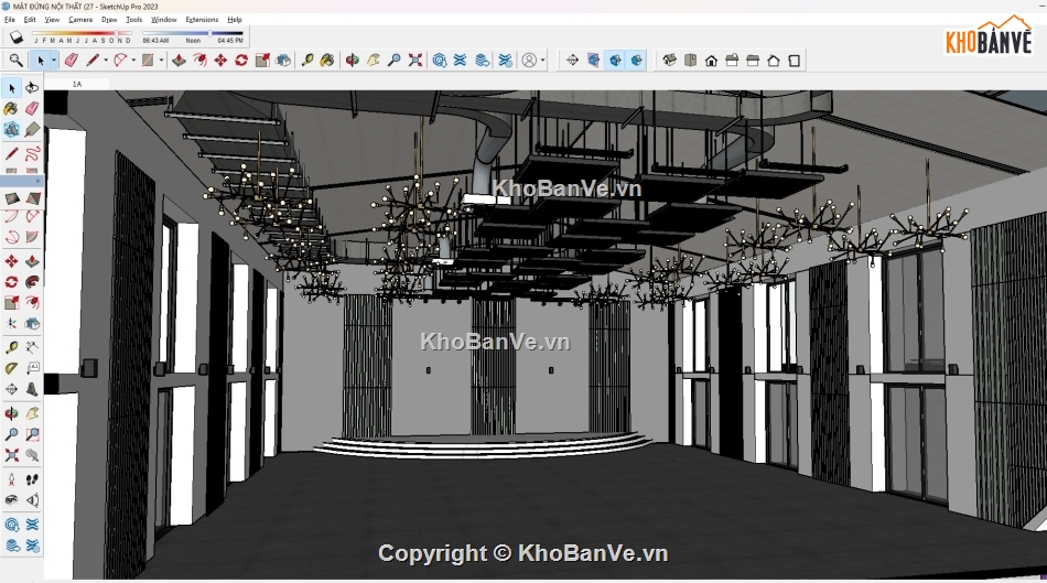 sân khấu nhà hàng tiệc cưới,sân khấu nhà hàng,file sketchup sân khấu sự kiện