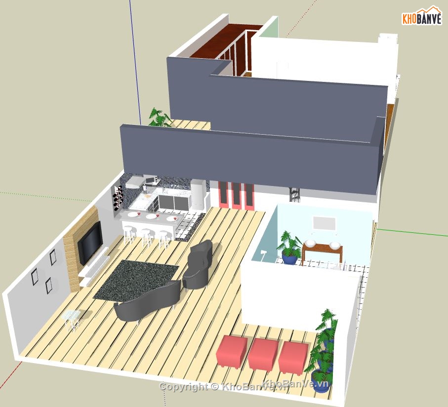 nội thất nhà phố,model su nội thất nhà phố,thiết kế nội thất nhà phố