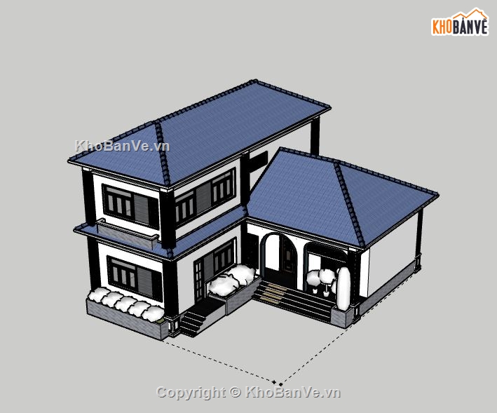 Biệt thự 2 tầng,model su biệt thự 2 tầng,file su biệt thự 2 tầng