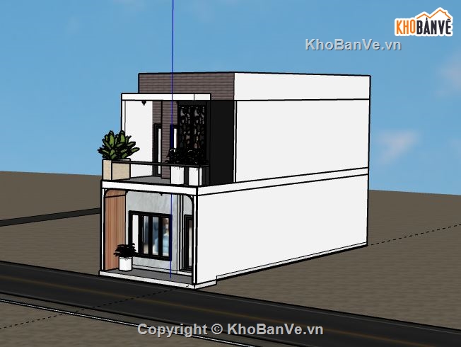 Nhà phố 2 tầng,model su nhà phố 2 tầng,file su nhà phố 2 tầng