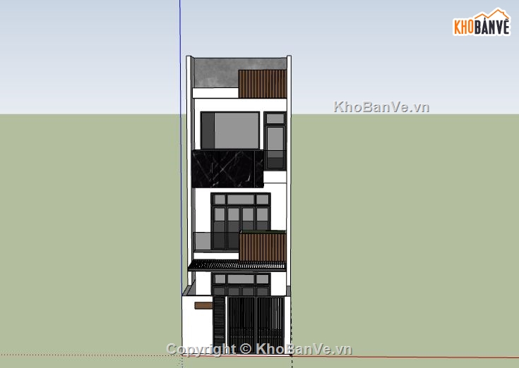 Nhà phố 3 tầng,Model su nhà phố,nhà phố