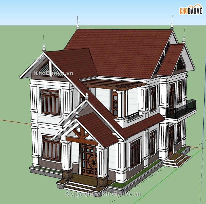 biệt thự 2 tầng,file sketchup biệt thự 2 tầng,biệt thự 2 tầng model su,sketchup biệt thự 2 tầng,biệt thự 2 tầng file su