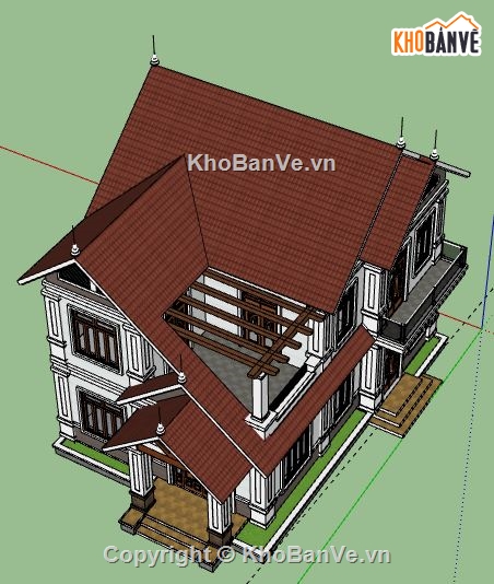 biệt thự 2 tầng,file sketchup biệt thự 2 tầng,biệt thự 2 tầng model su,sketchup biệt thự 2 tầng,biệt thự 2 tầng file su