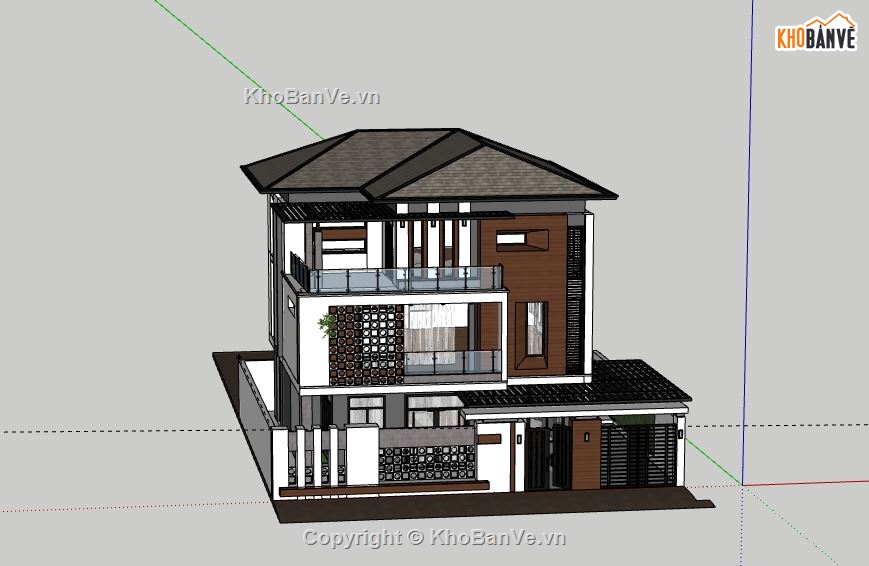 Biệt thự 3 tầng,Model su biệt thự 3 tầng,file su biệt thự 3 tầng