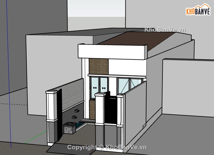 nhà cấp 4,model su nhà cấp 4,sketchup nhà cấp 4