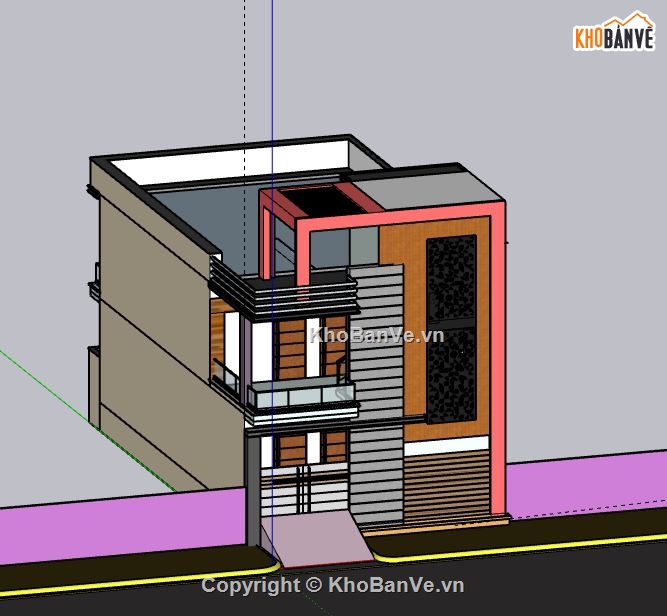 Nhà phố 2 tầng,model su nhà phố 2 tầng,file su nhà phố 2 tầng