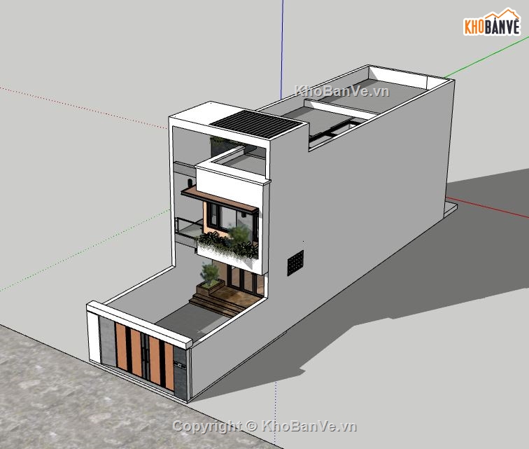 Nhà phố 2 tầng,model su nhà phố 2 tầng,file su nhà phố 2 tầng