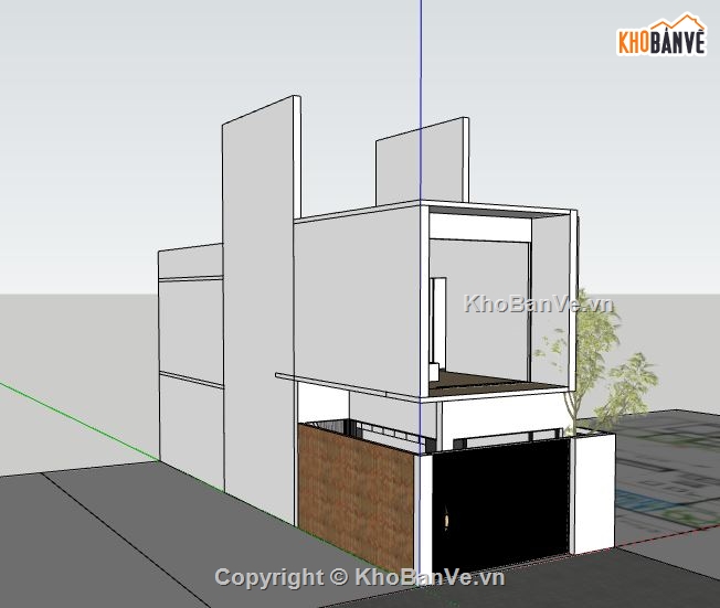 Nhà phố 2 tầng,model su nhà phố 2 tầng,file su nhà phố 2 tầng