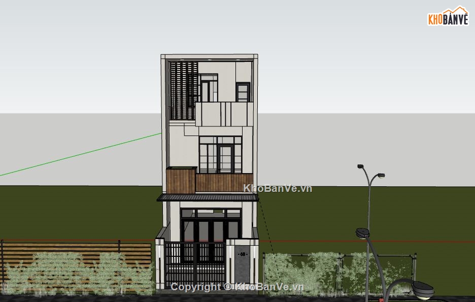 Nhà phố 3 tầng,Model su nhà phố 3 tầng,file su nhà phố 3 tầng