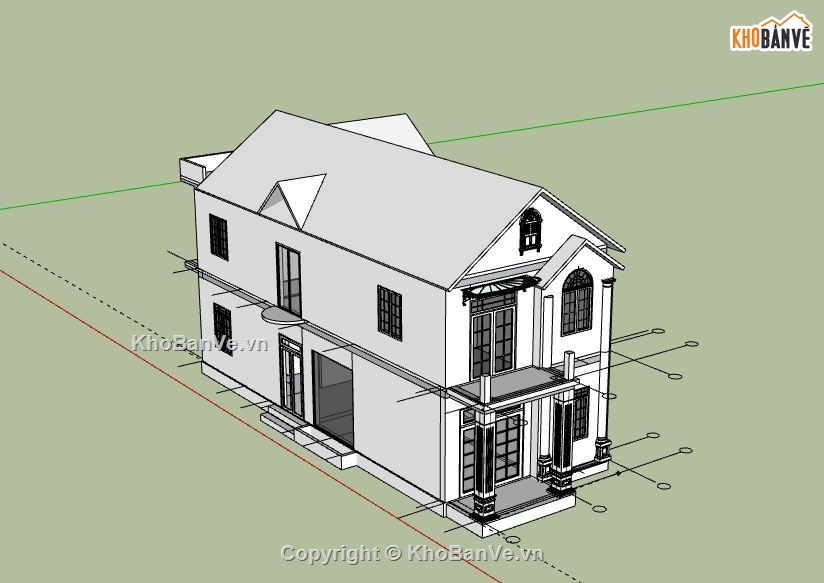 Nhà 2 tầng,Model su nhà 2 tầng,file su nhà phố 2 tầng