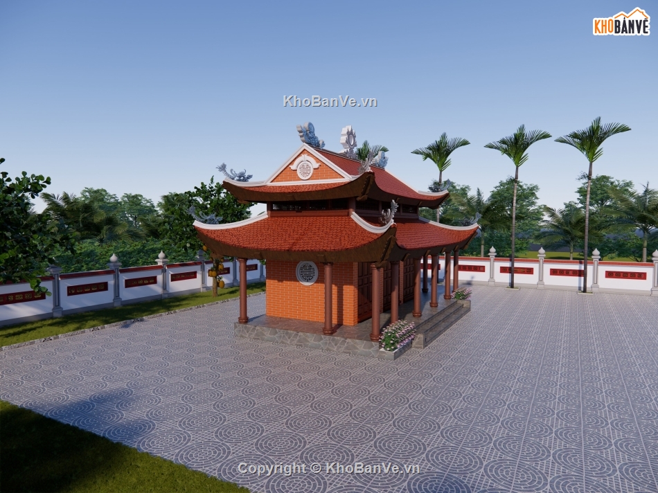 Sketchup nhà thờ họ,thiết kế nhà thờ họ,thiết kế nhà thờ,nhà thờ,thiết kế đền