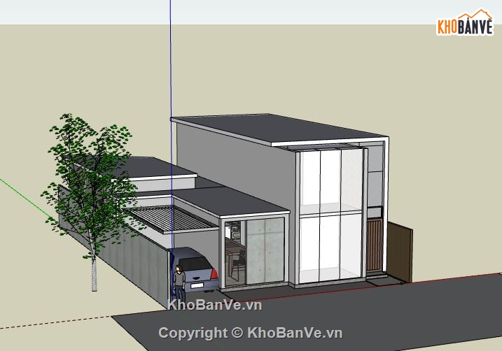 Biệt thự 2 tầng,model su biệt thự 2 tầng,biệt thự 2 tầng file su