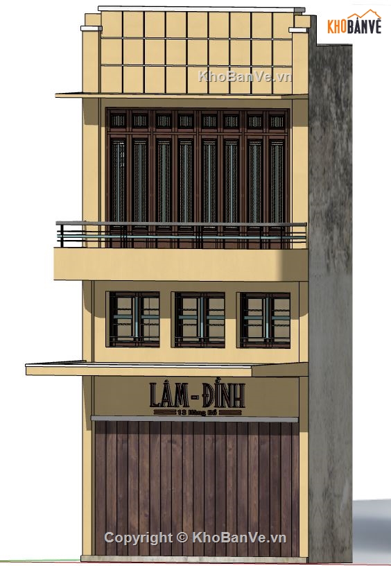 mẫu nhà phố 2 tầng,model su nhà phố 2 tầng,sketchup nhà phố 2 tầng