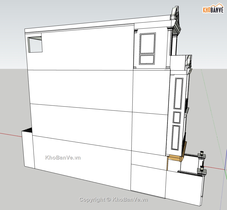 file sketchup nhà phố 4 tầng,model su nhà phố 4 tầng,file su nhà phố 4 tầng,nhà phố 4 tầng file su