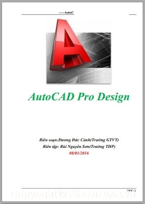 Giáo trình Autocad pro design,giáo trình học autocad,giáo trình autocad pro