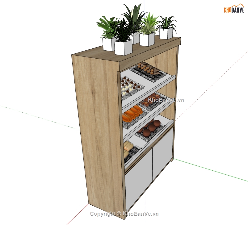 tủ sketchup,tủ đựng file sketchup,file sketchup tủ đựng bánh mì,file sketchup tủ đựng