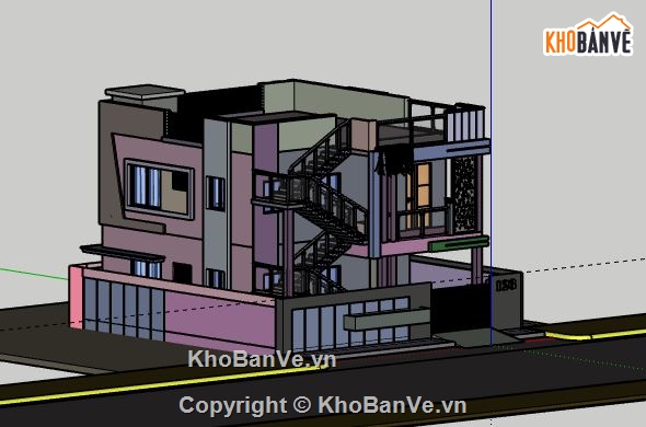 Biệt thự 3 tầng,model su biệt thự 3 tầng,file su biệt thự 3 tầng