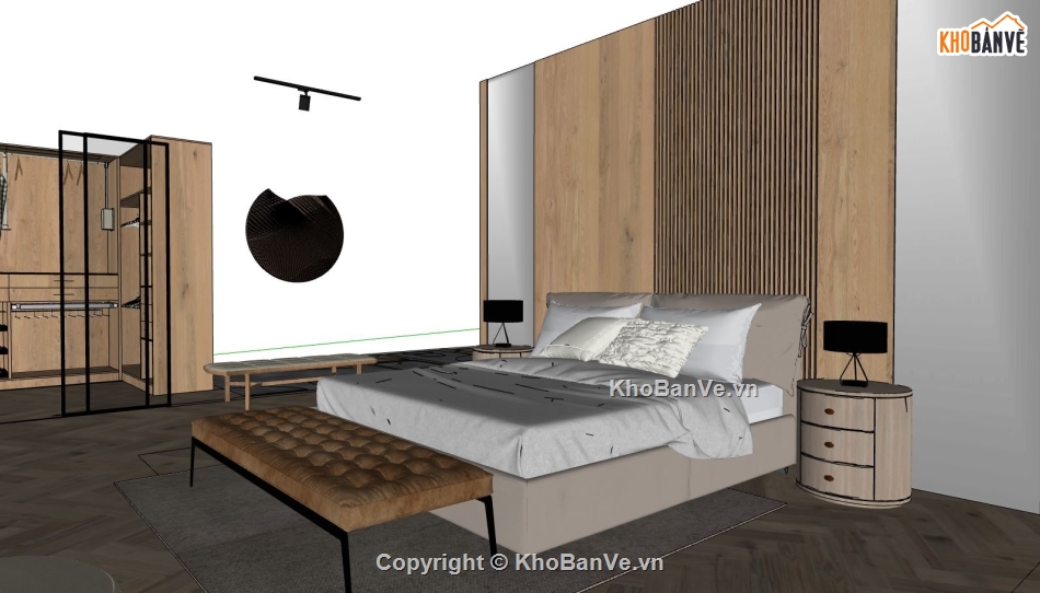 File thiết kế nội thất phòng ngủ,model su nội thất phòng ngủ,file sketchup nội thất phòng ngủ