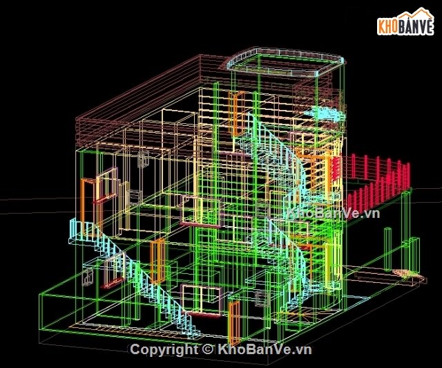 Bản vẽ autocad,Bản vẽ Biệt thự 3D,biệt thự nước ngoài,mẫu biệt thự nước ngoài