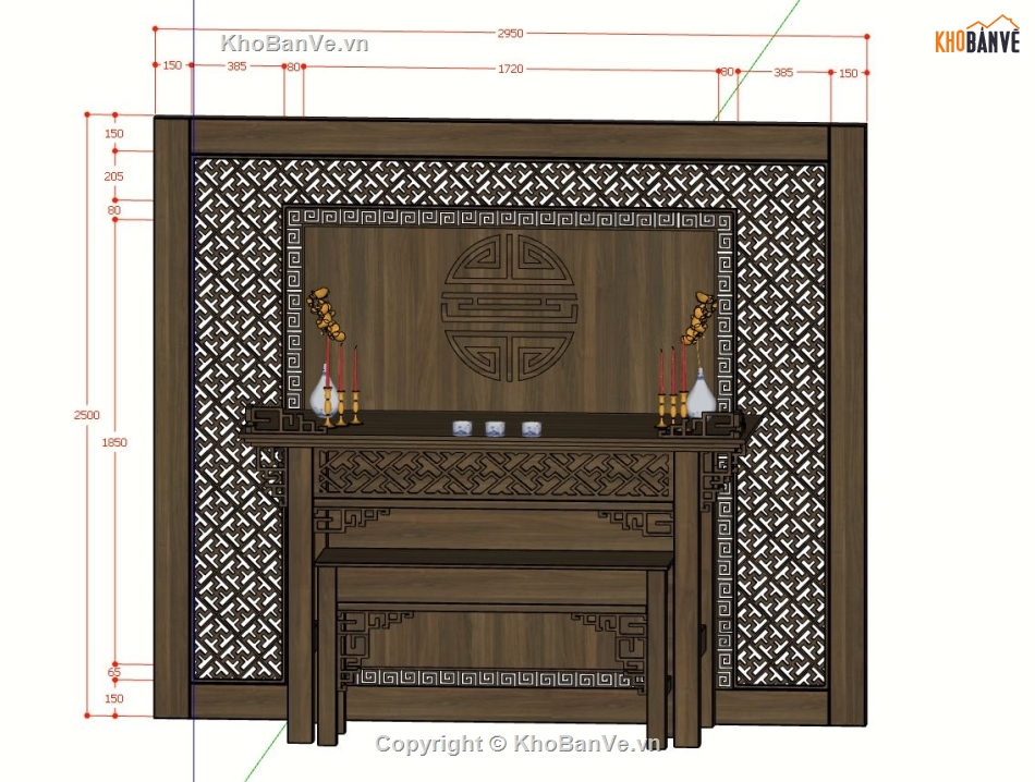 dựng sketchup mẫu phòng thờ,model su dựng mẫu bàn thờ,sketchup dựng mẫu bàn thờ,mẫu bàn thờ file 3d su