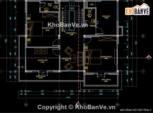 biệt thự 2 tầng,cad biệt thự 2 tầng,file cad biệt thự 2 tầng